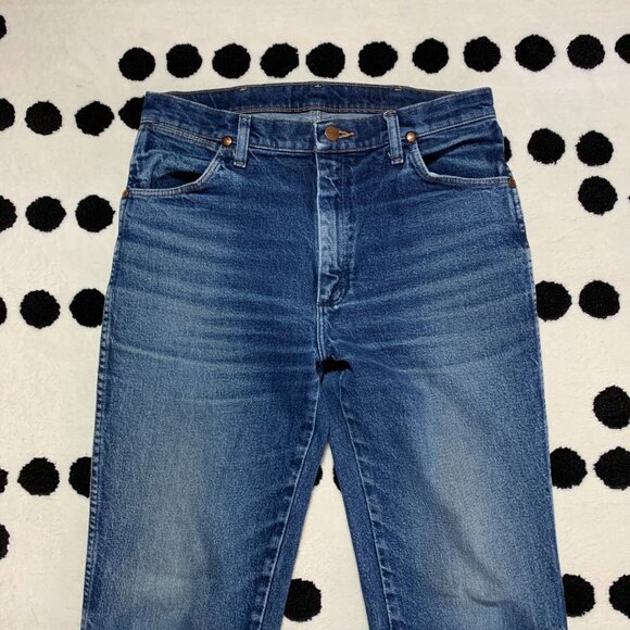 Wrangler 947STR Cowboy Cut Dark Faded Denim Bootcut Jeans - Picture 3 of 12